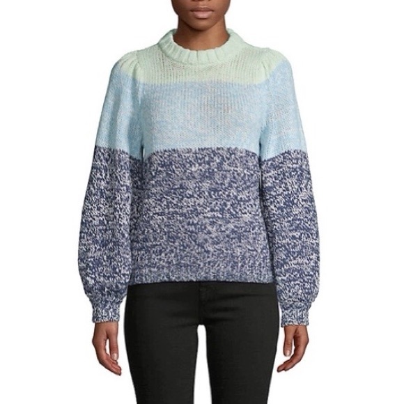 525 America Sweaters - 525 America Colorblock Balloon Sleeve Sweater